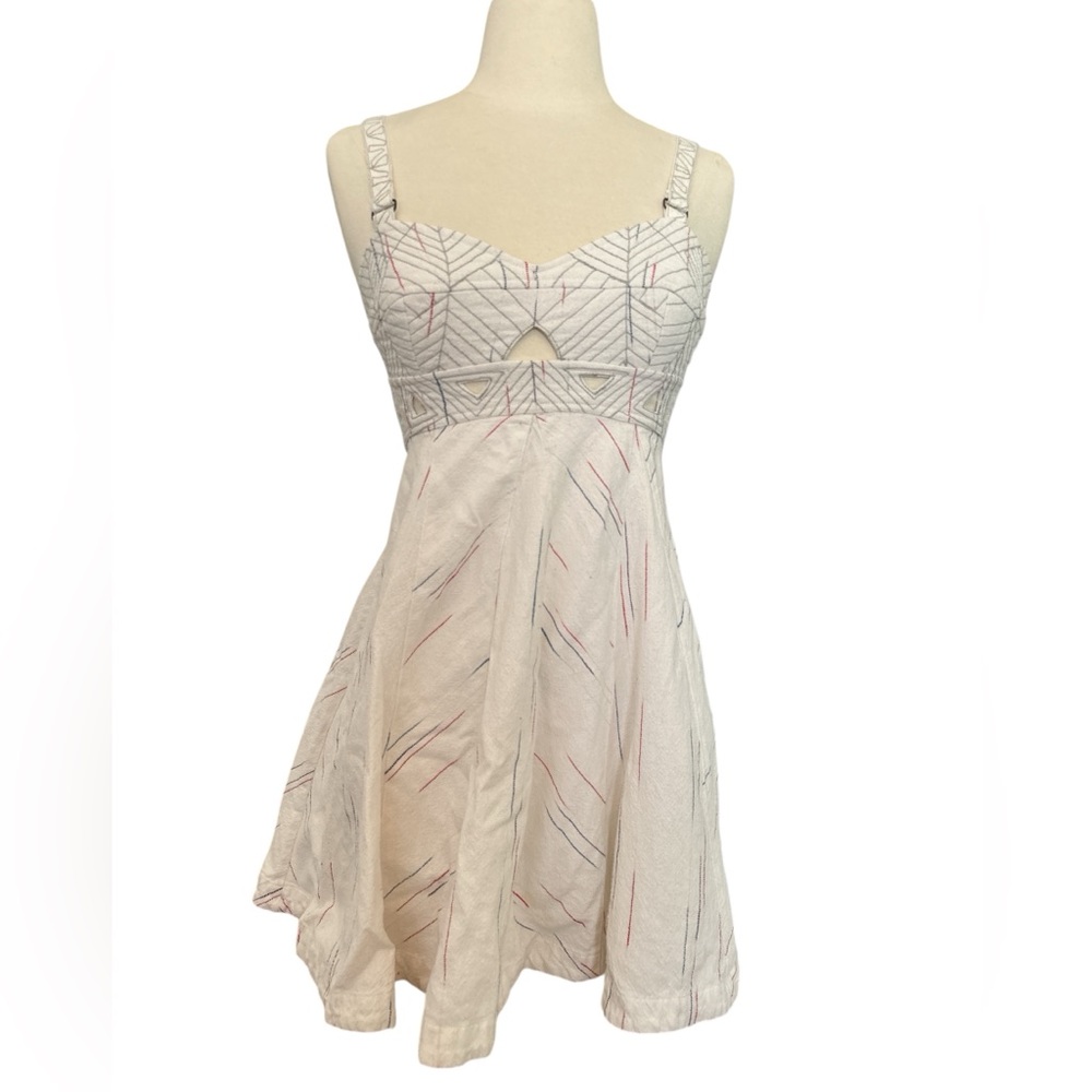 New Romantics White Ribbed Sleeveless Sundress
